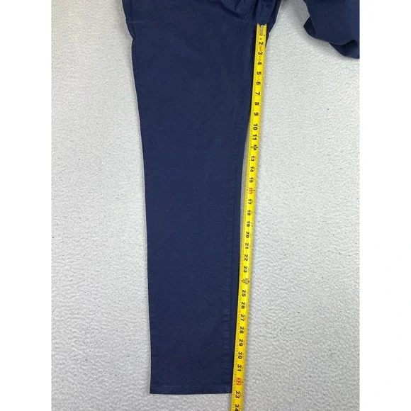 Rhone Pants Mens 38x33 Navy Everyday Twill Five Pocket Slim Straight Fit